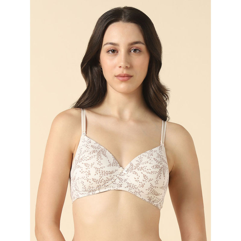 Van Heusen Women Printed Wireless Padded Bra Ivory (32B)