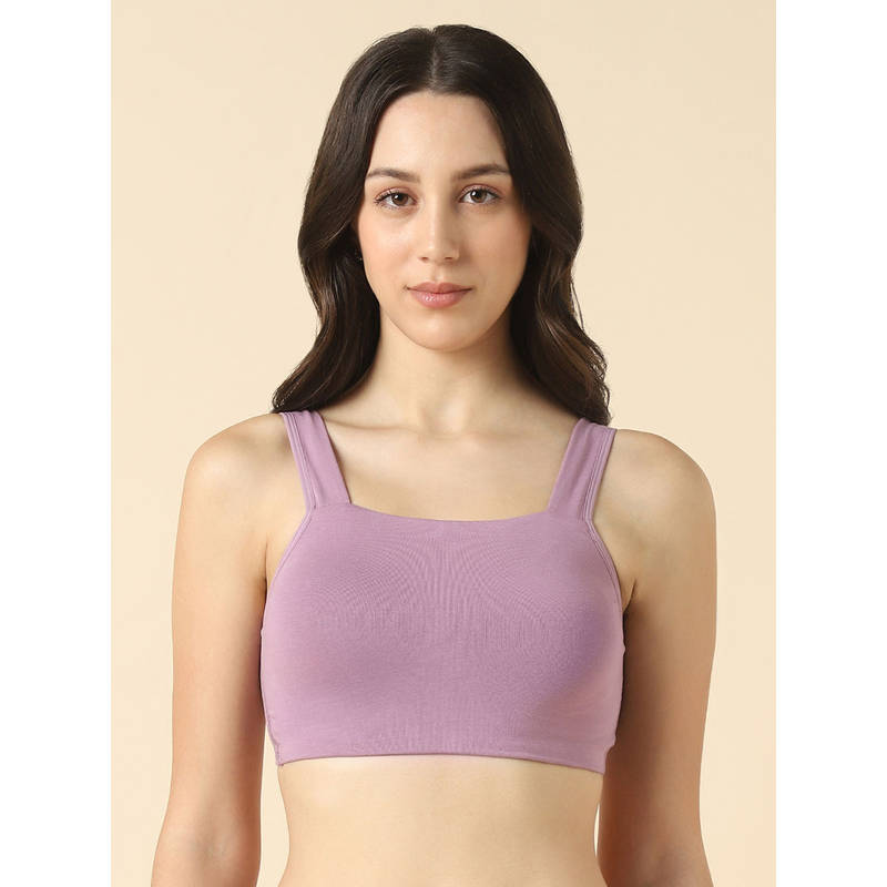 Van Heusen Women Solid Anti Bacterial Wireless Full Coverage Padded Bra Purple (L)