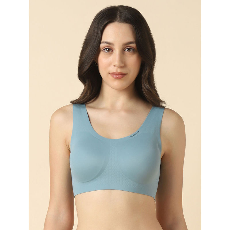 Van Heusen Body Shaper Padded Seamless Bra with Full Coverage and Removable Pads Aqua (34B)