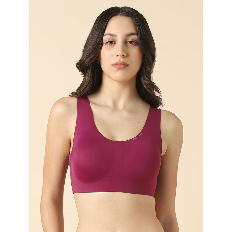 Van Heusen Body Shaper Padded Seamless Bra with Full Coverage and Removable Pads Wine (34C)