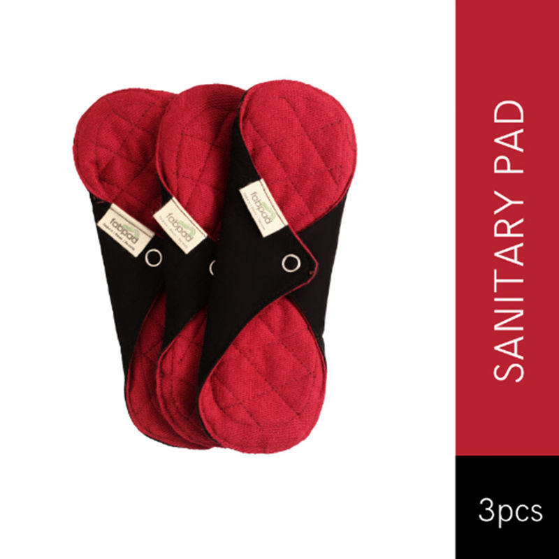 Fabpad Red Reusable Sanitary Cloth Panty Liners Pack of 3 Buy Fabpad