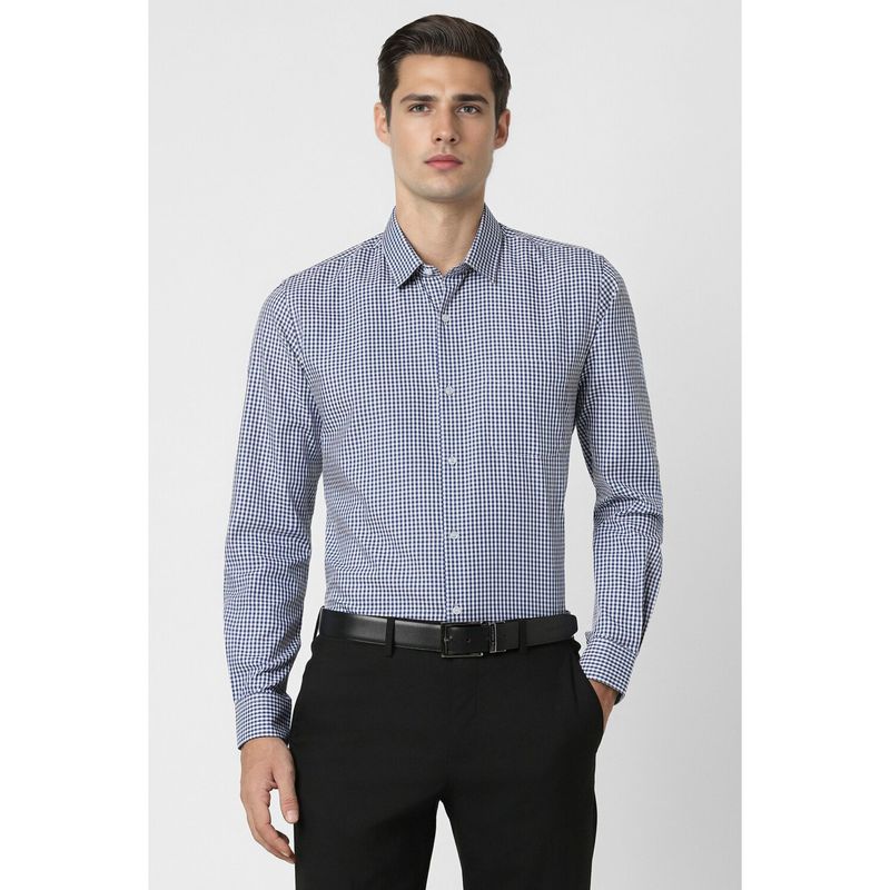 Peter England Men Blue Slim Fit Formal Shirt (44)