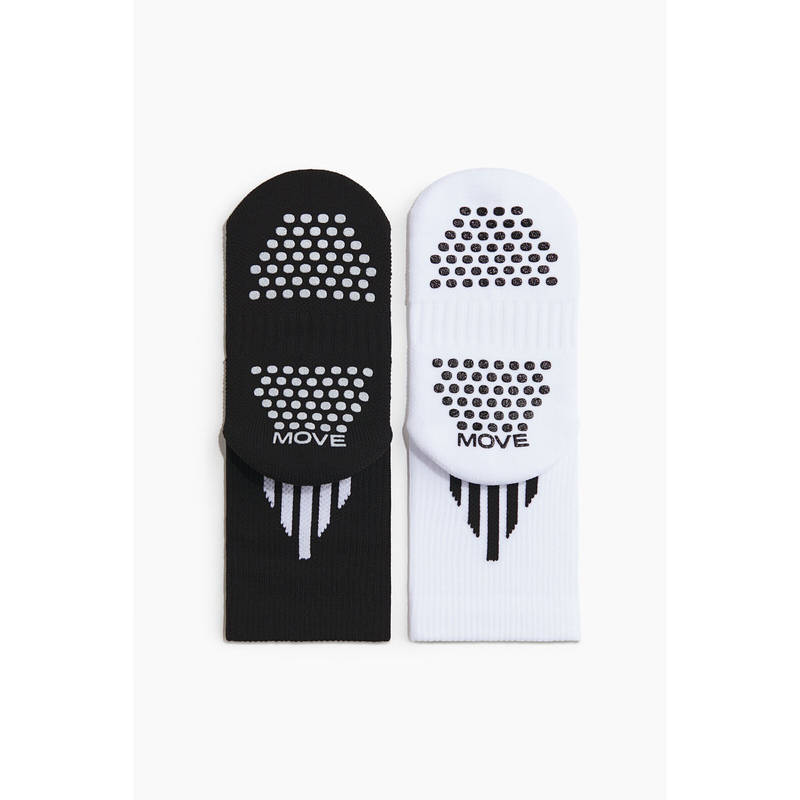H&M Boys Multi-Color 2-Pack Football Socks with Grip Soles (3-4 Years)