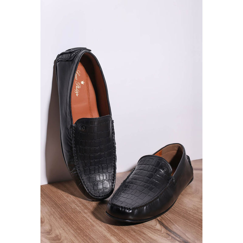 Louis Philippe Men Black Loafers (UK 8)