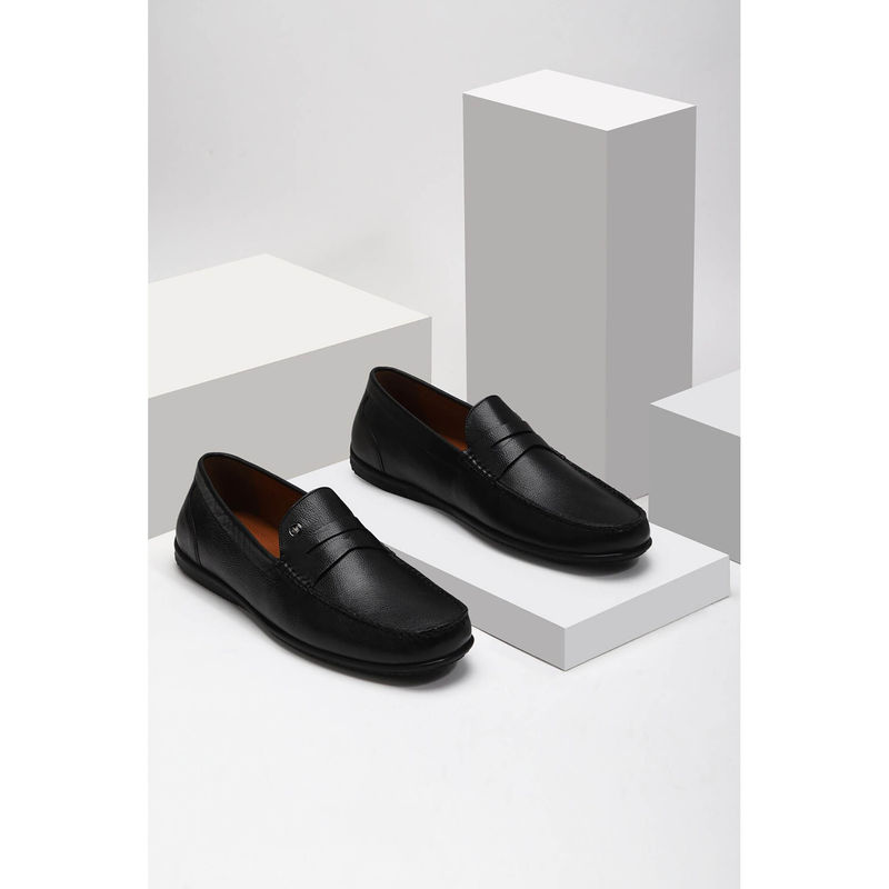 Louis Philippe Men Black Loafers (UK 7)