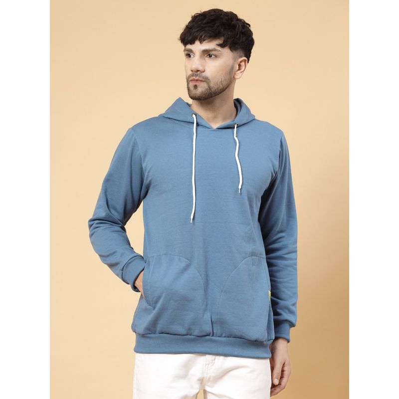 RIGO Men Light Blue Fleece Oversized Sweatshirt (L)