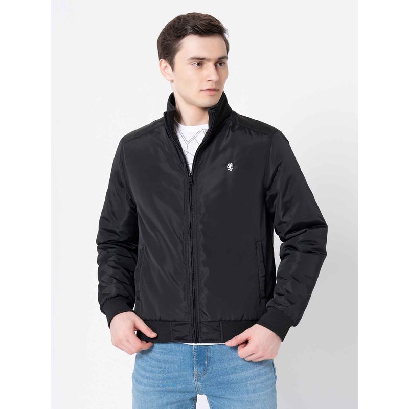 Red Tape Mens Black Solid Jacket (2XL)