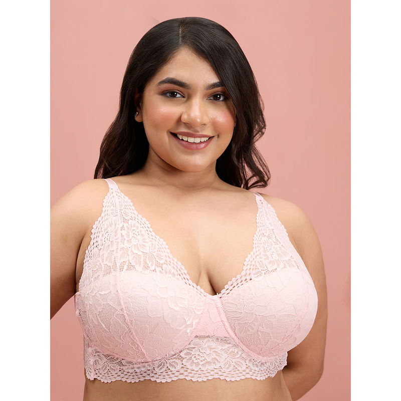 Nykd By Nykaa Padded Sexy Lace Bra Peach NYB090 (36B)