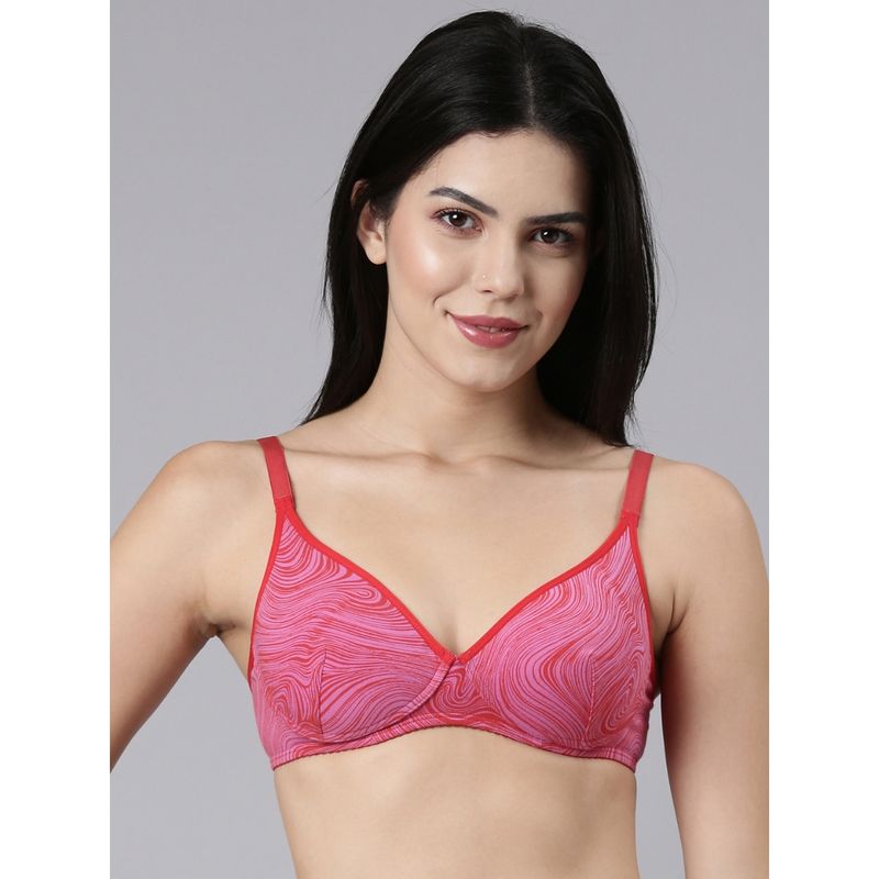 Enamor Perfect Coverage Cotton Padded And Wirefree T-Shirt Bra For Women (38C)