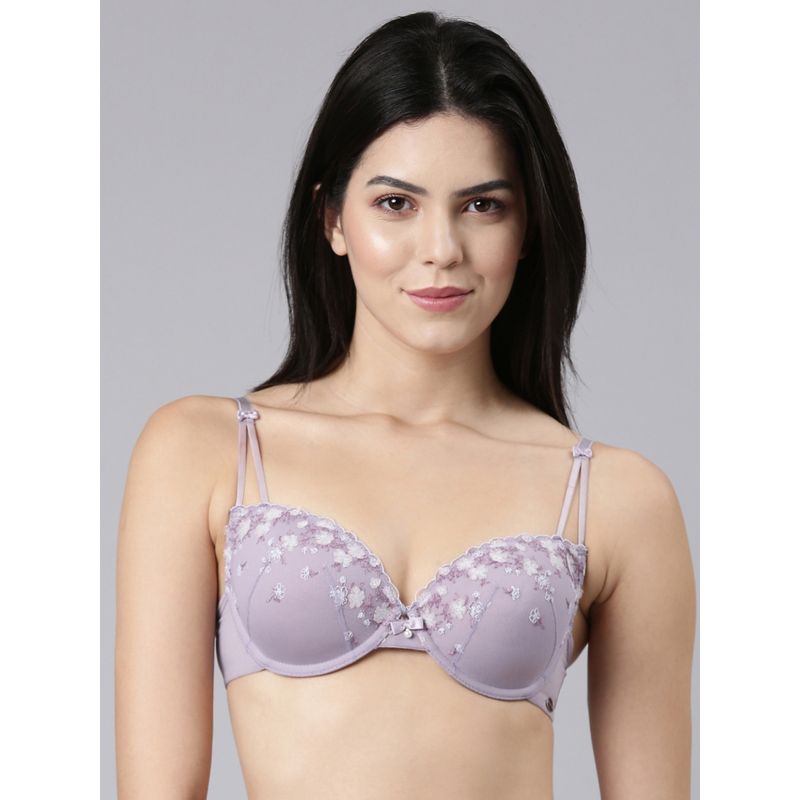 Enamor F127 Luxe Padded Wired Medium Coverage Lace Bra (32C)