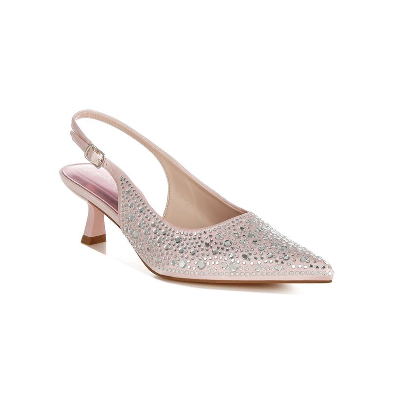 Rhinestone Slingback Kitten Heel