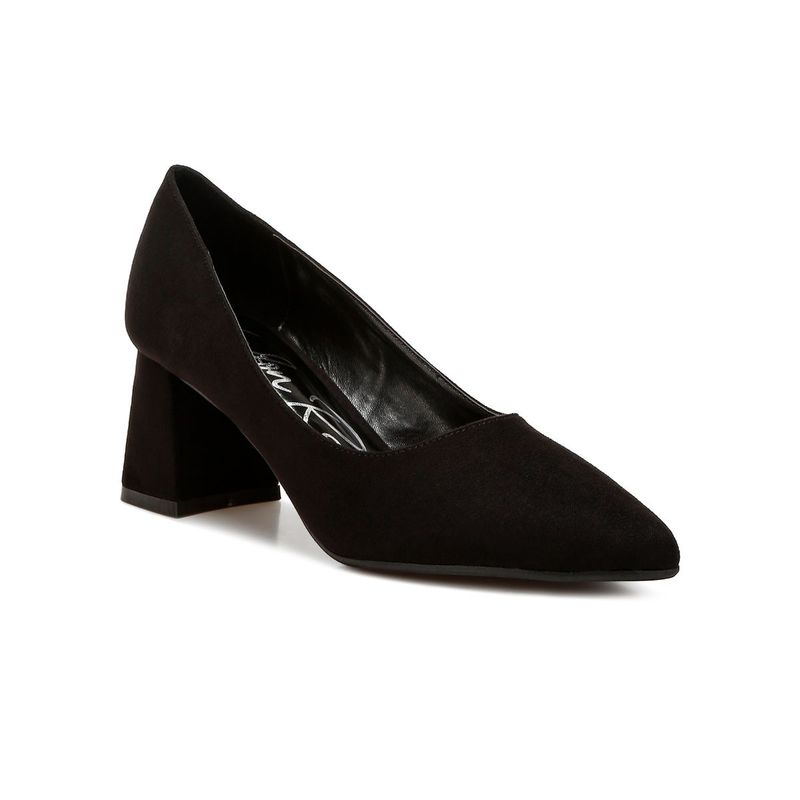 London Rag Black Block Heel Pumps (UK 3)