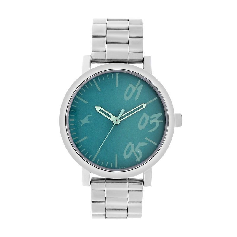 Fastrack tropical waters green dial analog watch for top women