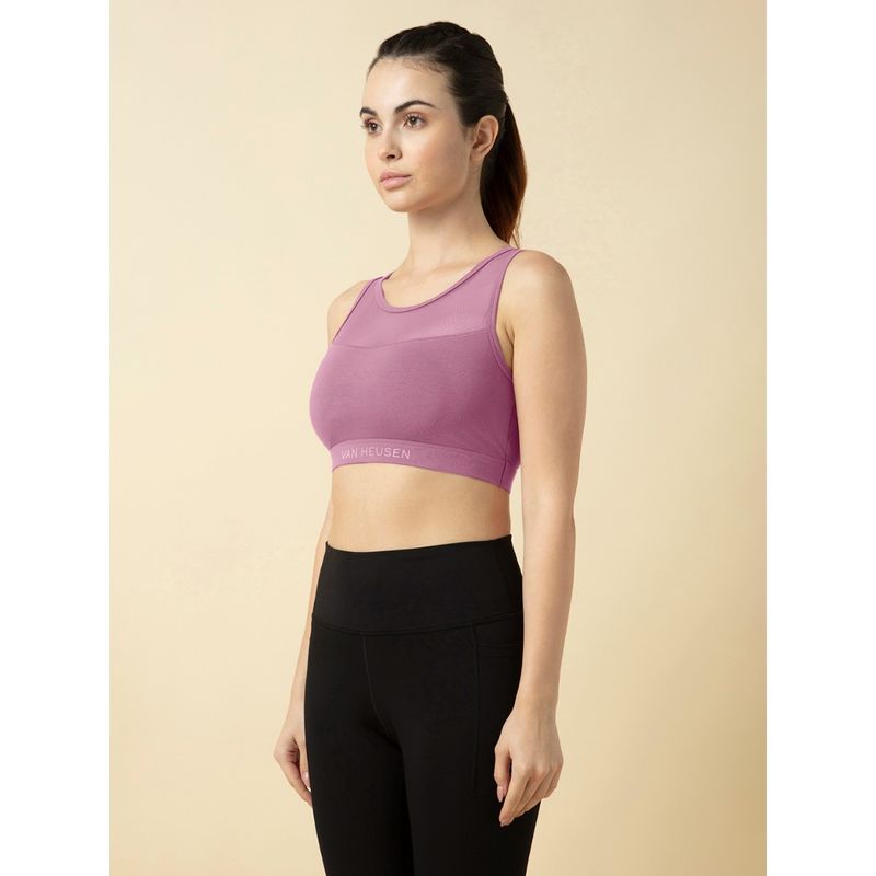 Van Heusen Woman Lingerie and Athleisure Pro Active Anti Bacterial Sports Bra -Purple (M)
