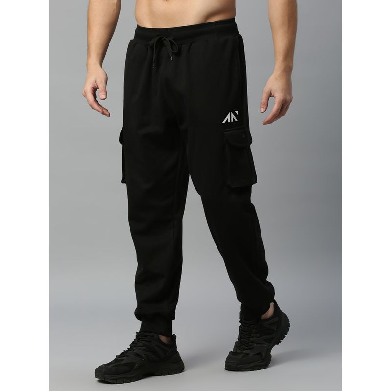 AESTHETIC NATION Oversized Luxe Cargo Joggers Black (S)