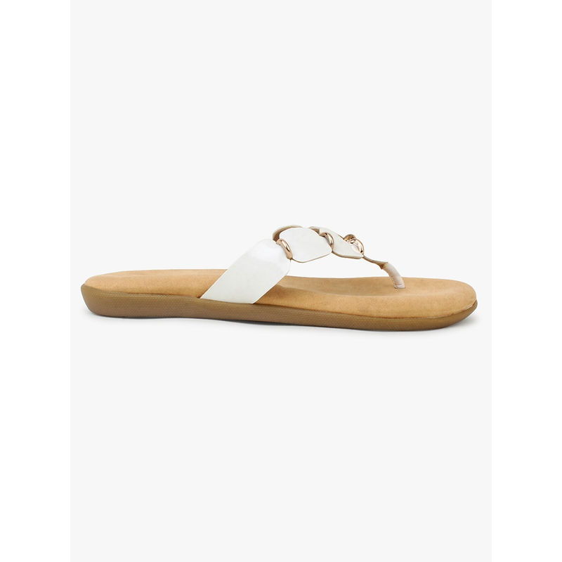 Insaddlers Slip on Soft Regular Sandals White (EURO 36)
