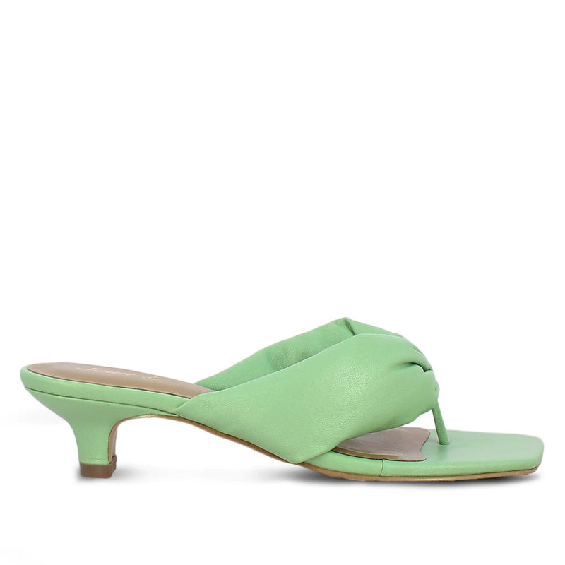 Saint G Mint Leather Handcrafted Stiletto Heels (EURO 38)