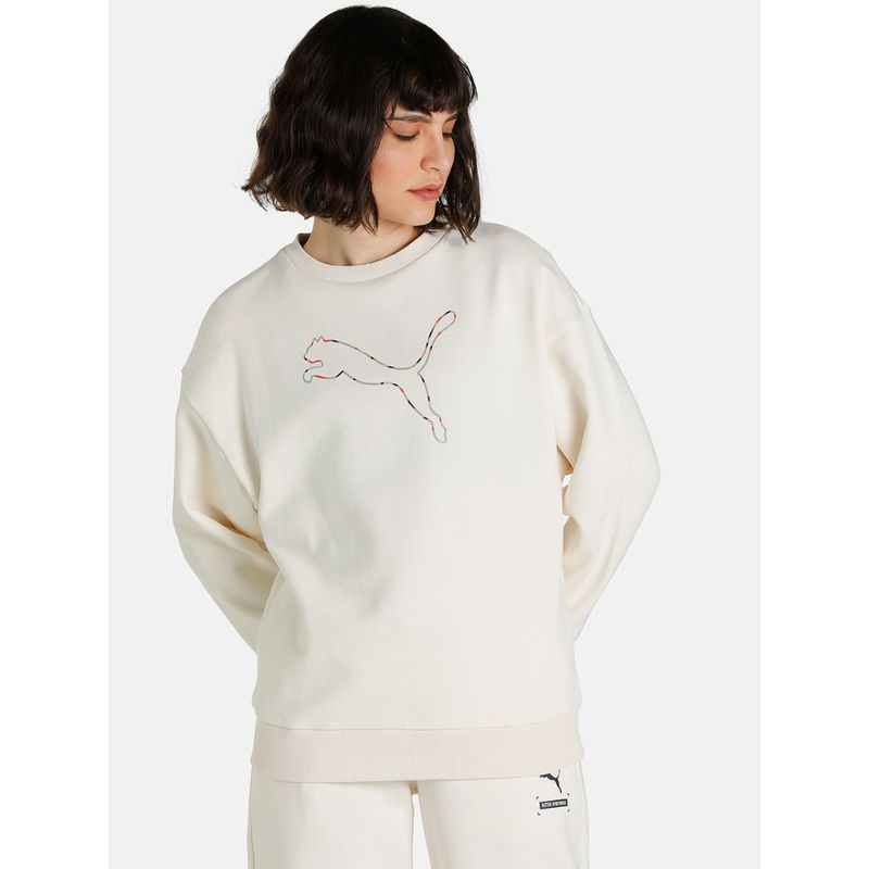 Puma cream sweatshirt clearance