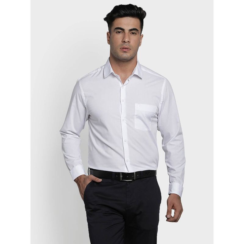 Red Tape White Regular Fit Solid Formal Shirt: Buy Red Tape White ...