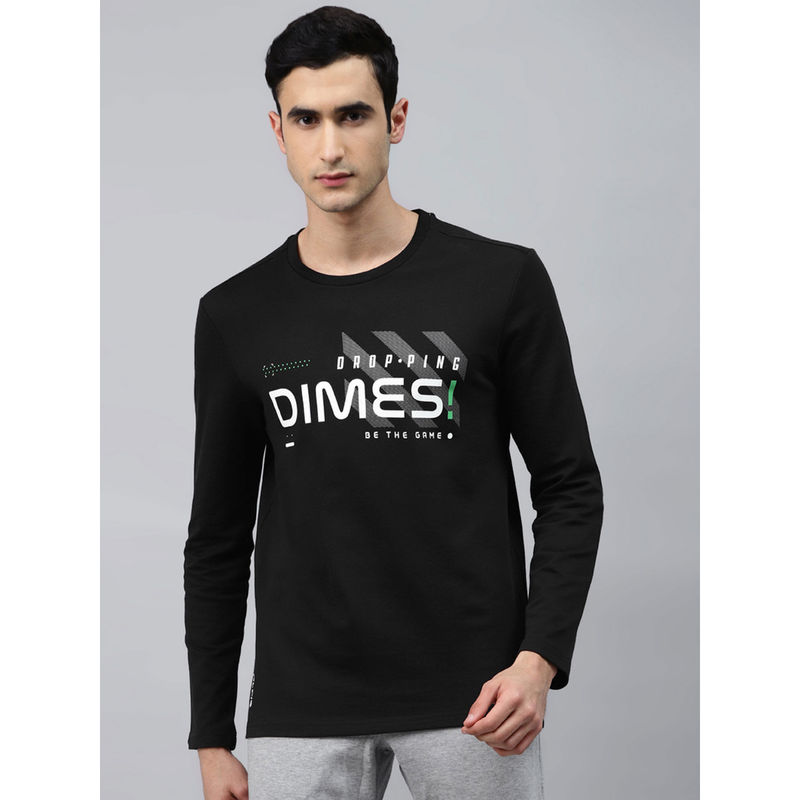 Alcis Black White Printed Outdoor Sweatshirt (S)