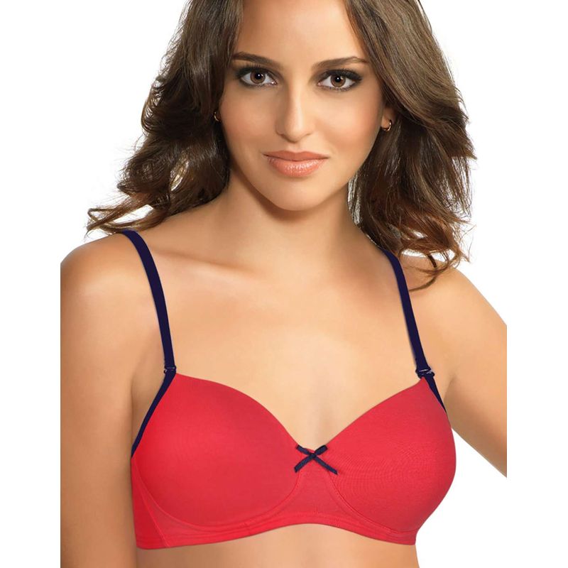 Amante Padded NonWired TShirt Bra With Detachable Straps Pink (34C