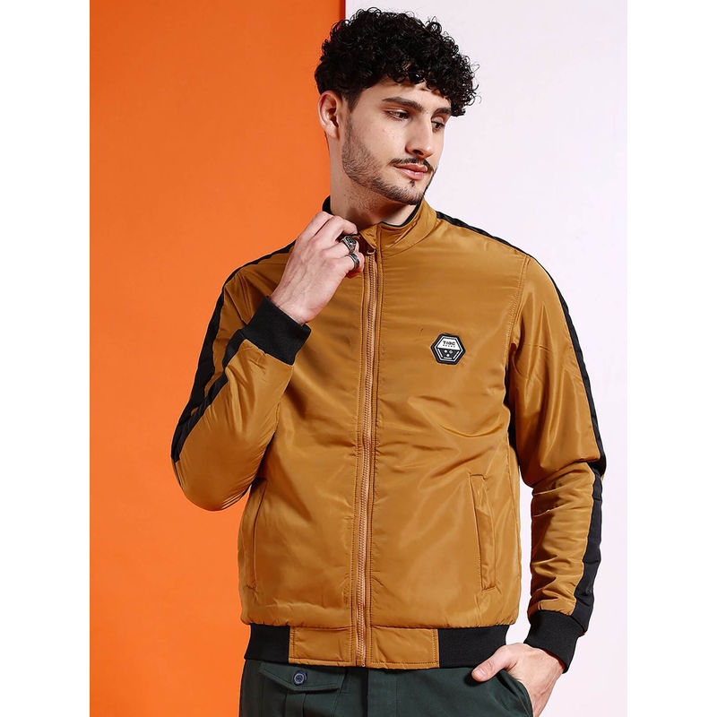 The Indian Garage Co Mustard Solid Regular Fit Jacket (M)