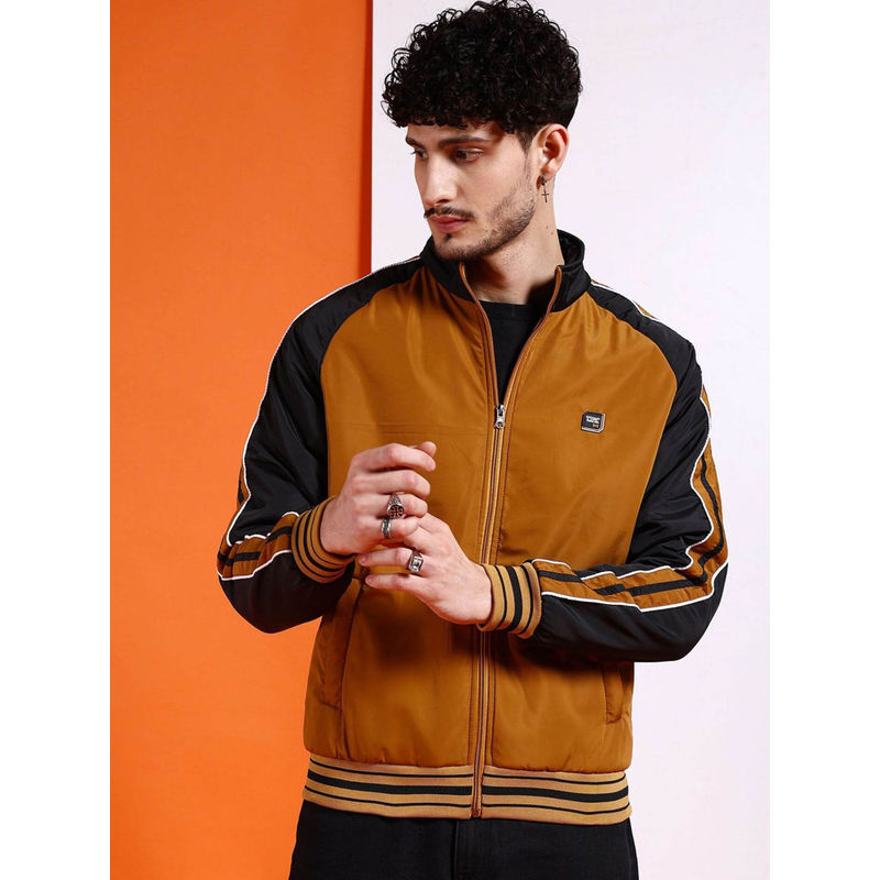 The Indian Garage Co Mustard Colorblock Regular Fit Jacket (L)