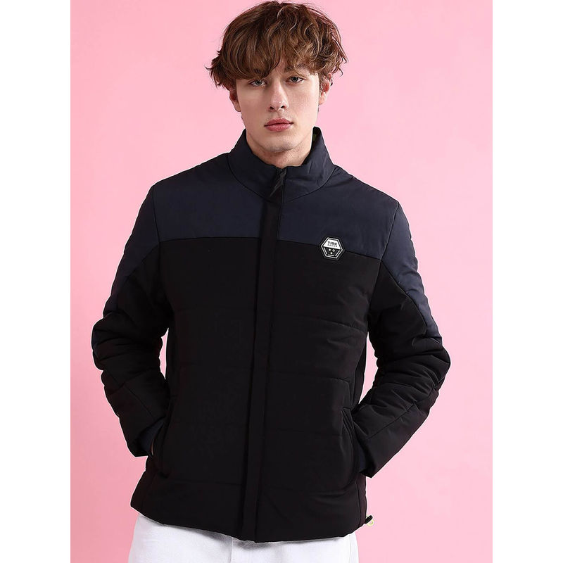 The Indian Garage Co Charcoal Colorblock Regular Fit Jacket (M)