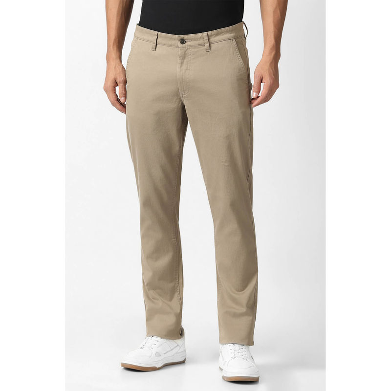 Van Heusen Beige Solid Slim Fit Trouser (32)
