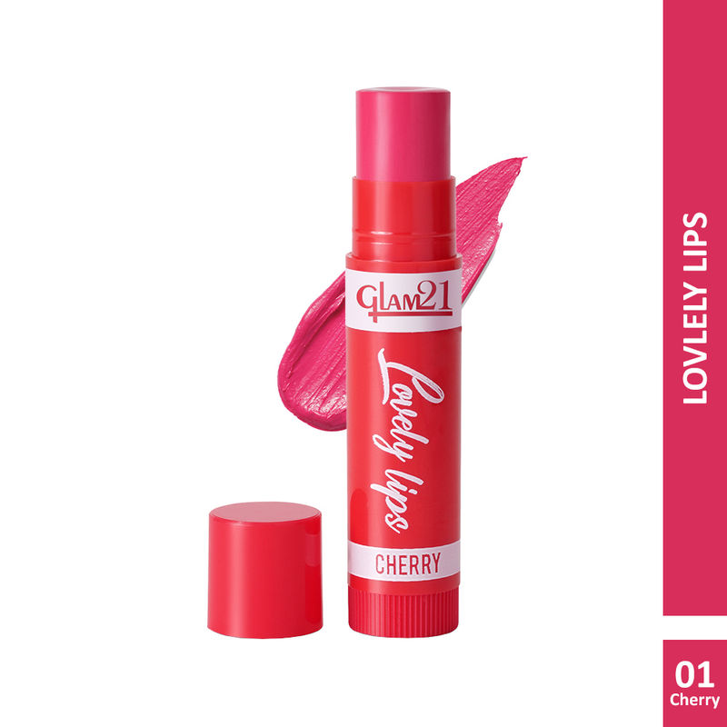GLAM21 Moisturizing Lip Balm, Fruit Extract, 16 Hour Water Locking Formula - Cherry
