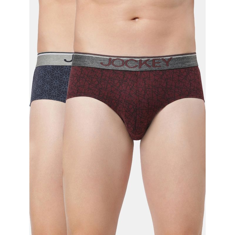 Jockey MC09 Men Cotton Brief with Ultrasoft Waistband - Assorted (Pack of 2) (L)