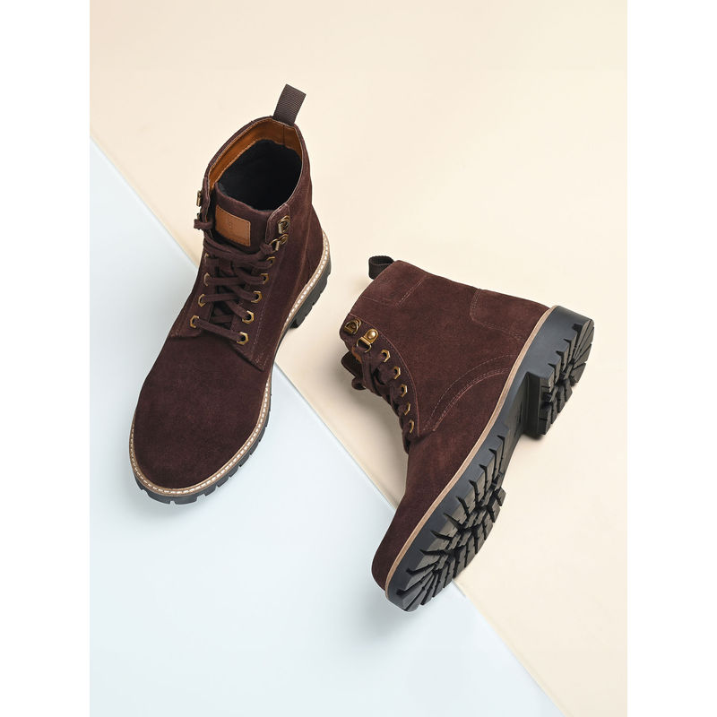 Louis Stitch Men Brunette Brown Mid Ankle Suede Leather Casual Boots (UK 11)