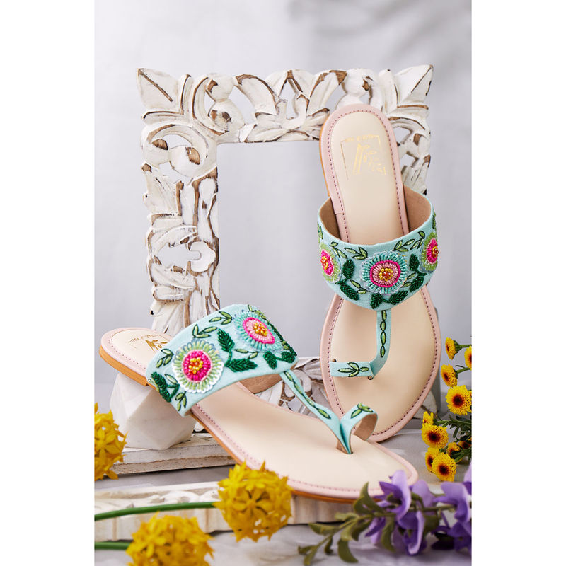 House of Vian Gulbagh Multi-Color Kolhapuri (EURO 36)