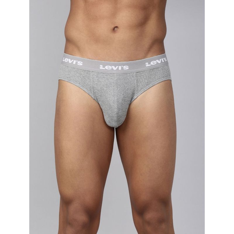Levi's 009 Neo Brief for Men with Comfort & Smartskin Technology - Light Grey (XL)
