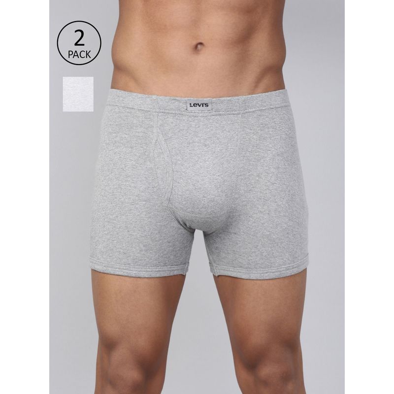 Levi's 010 Comfort Boxer Brief with Comfort & Smartskin Technology - Multicolor (Pack of 2) (L)
