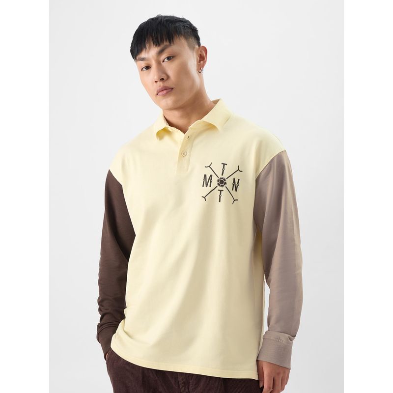 The Souled Store Official TMNT: Brotherhood Men Rugby Polo T-Shirt (L)