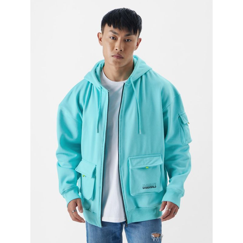 The Souled Store Original Blue Flow Men Hoodie (M)