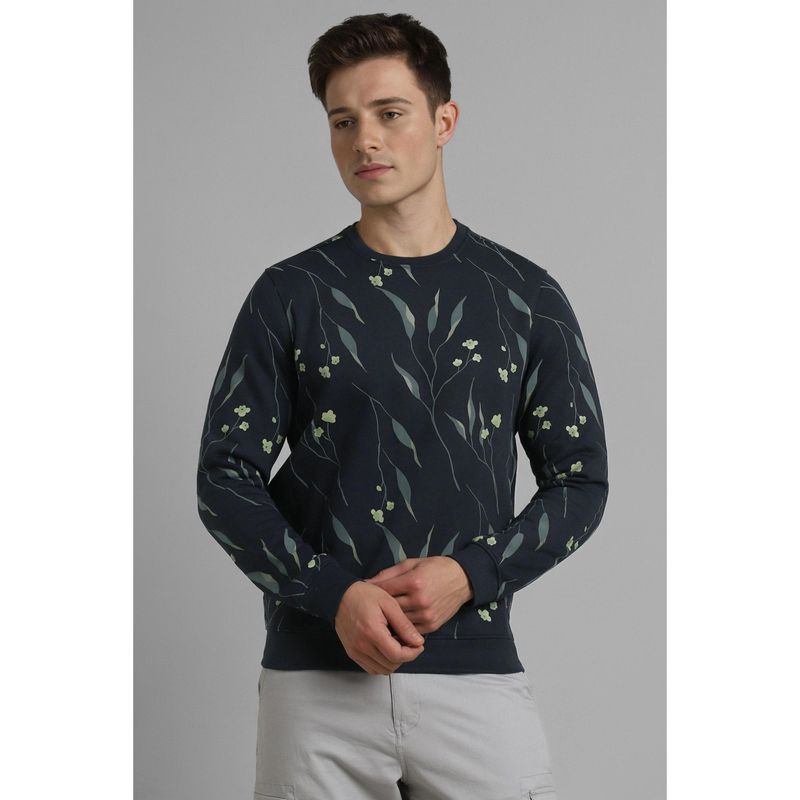 Simon Carter Navy Blue Printed Sweatshirt (S)