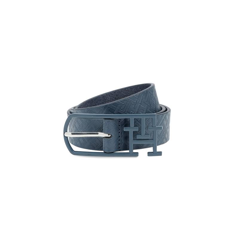 Tommy Hilfiger Women's Leather Belt Celestina - Navy Blue (L)