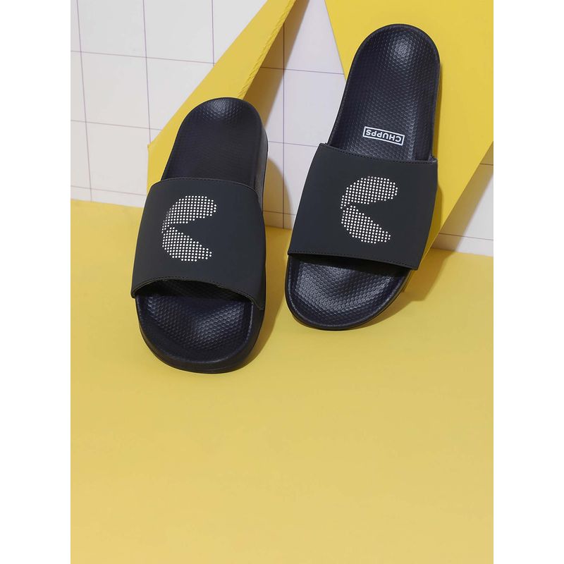 Chupps Dot Fusion Navy Blue Sliders (UK 6)