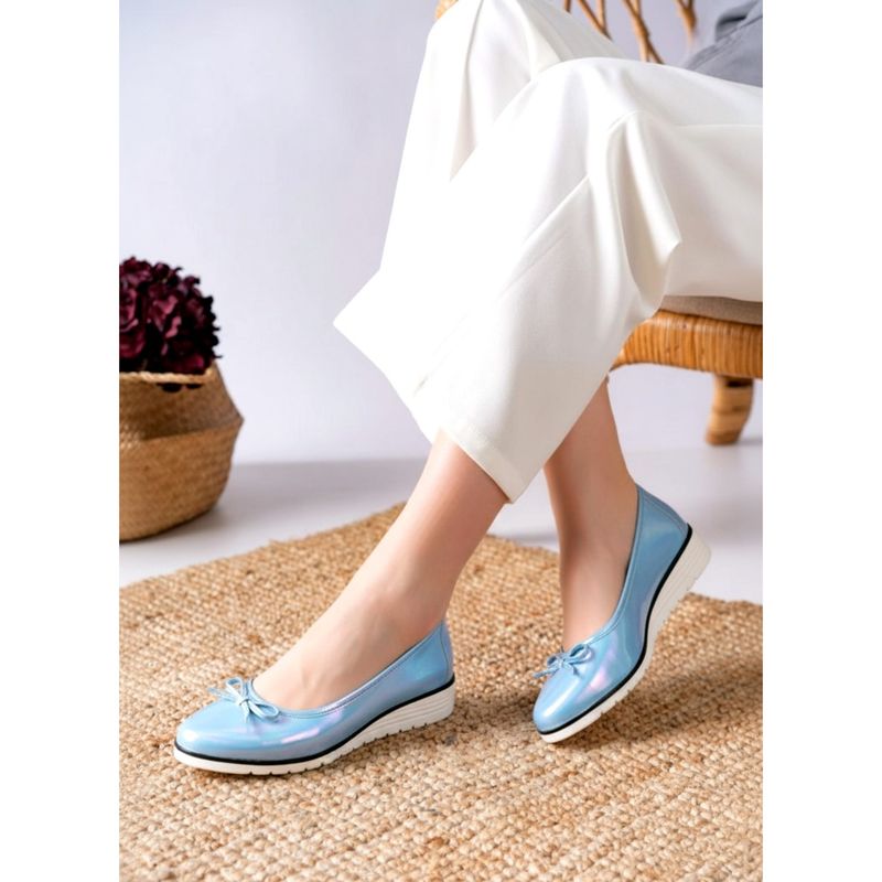 Alberto Torresi Blue Synthetic Ballerinas for Women (UK 3)
