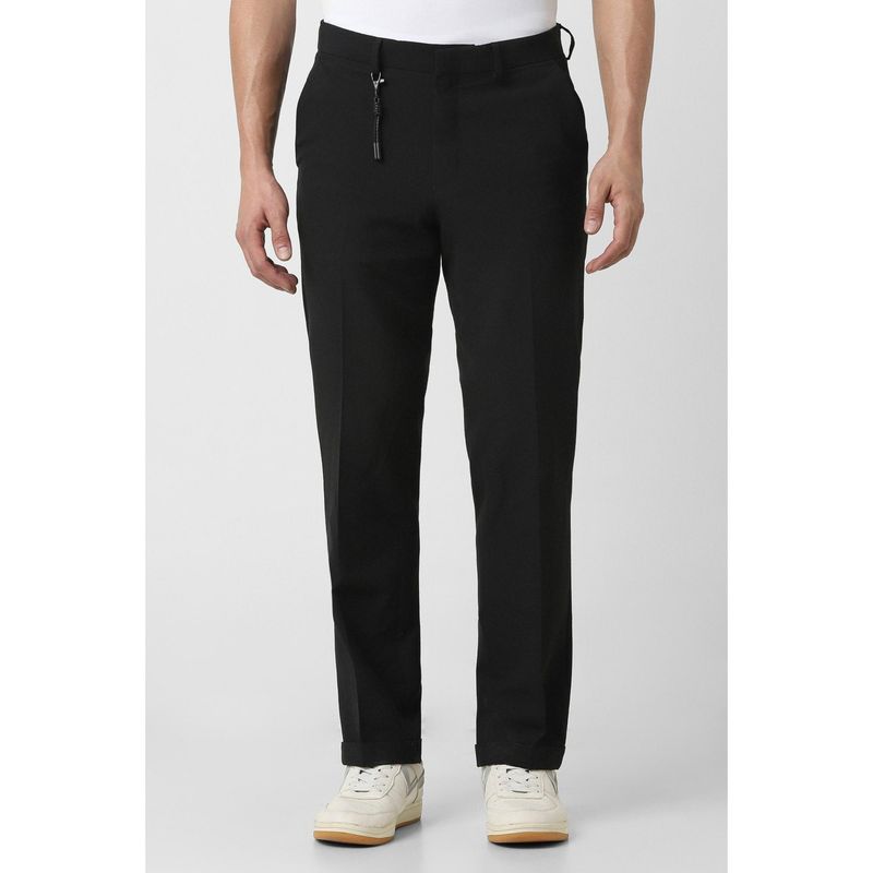 Van Heusen Men Black Textured Chinos (32)