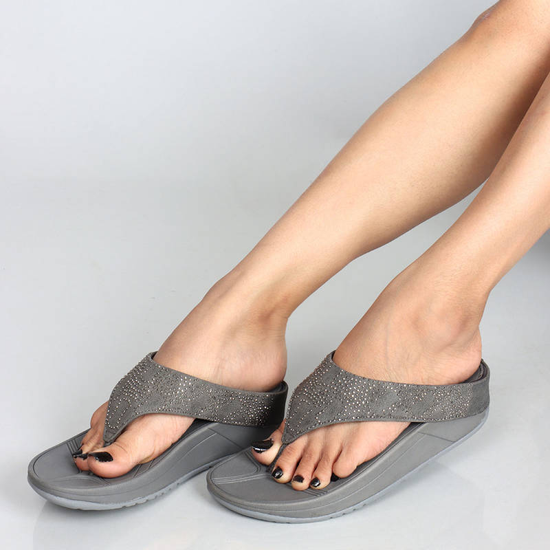 Carlton London Grey Ethnic Comfort Sandals (EURO 38)