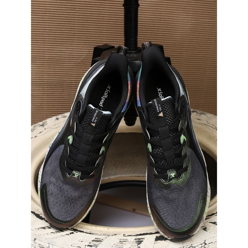 Xtep Men Black Comfort Ess Textured Running Shoes (EURO 41)