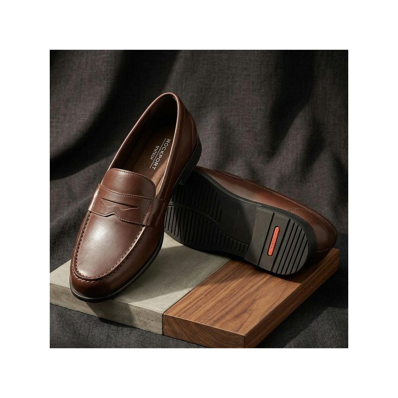 Rockport Classic Loafers Penny Loafers and Slip-Ons Leather Shoe Dark Brown (UK 9)
