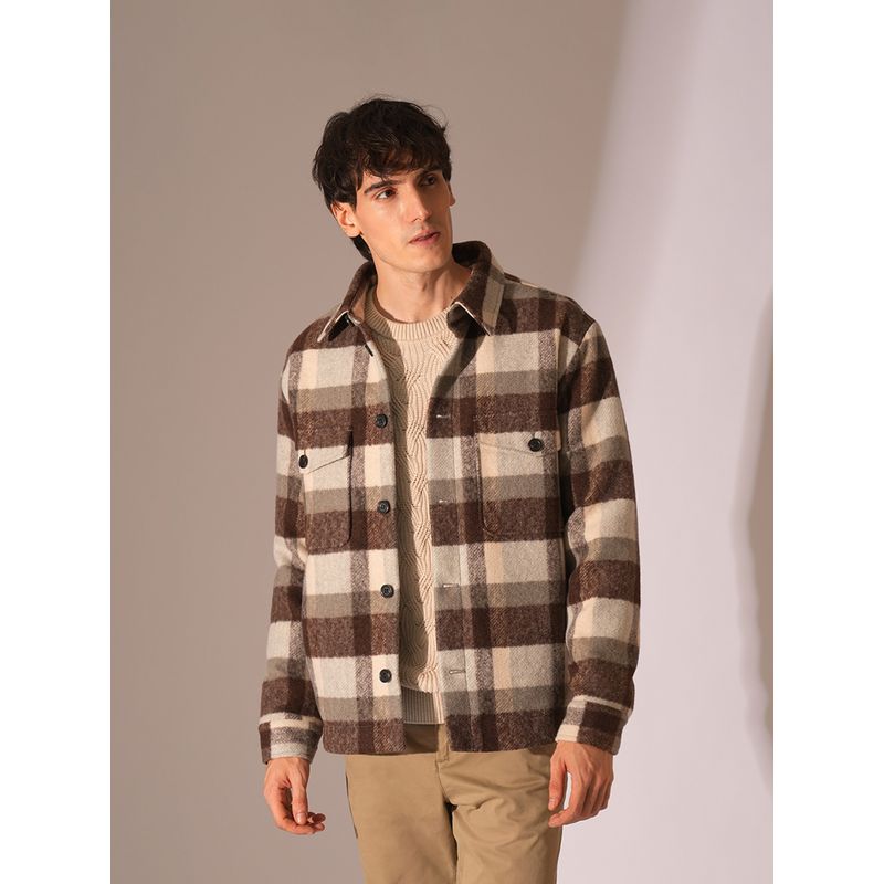 Selected Beige Cable Knit Pullover Sweater (2XL)