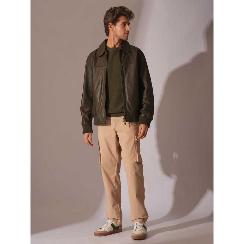 Selected Dark Green Organic Cotton Pullover Sweater (M)