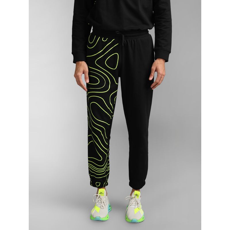 KAZO One Side Printed Men Joggers Black (28)