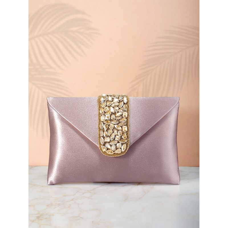 Rose gold hotsell rhinestone clutch