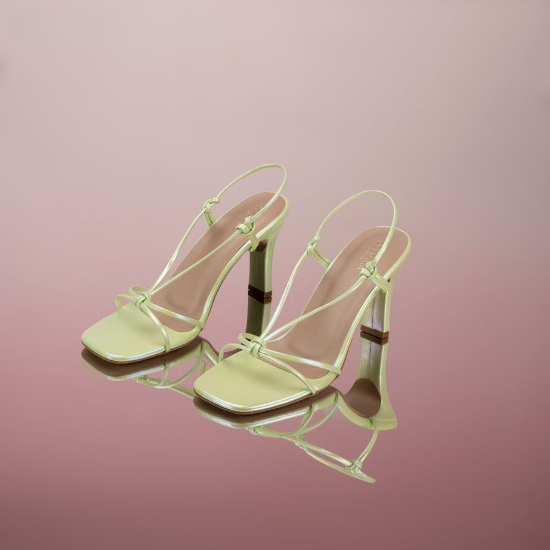 Scentra Vivian Lime Green Strappy Heels (EURO 41)